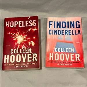 Colleen Hoover Novels HOPELESS and FINDING CINDERELLA (2 paperback set) Romance